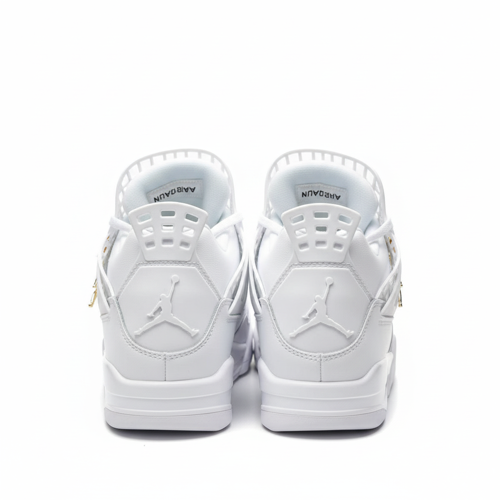 Air Jordan 4 Retro blanc or - arrière